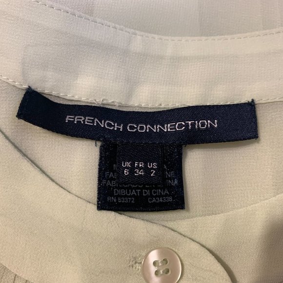 French Connection Light Green Sleeveless Blouse - Picture 6 of 7